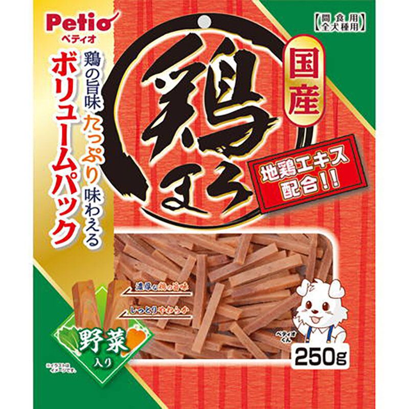 Petio - W14047 #A140 Petio 日本產 高纖蔬菜濃郁蒸雞條 250g (90503105)