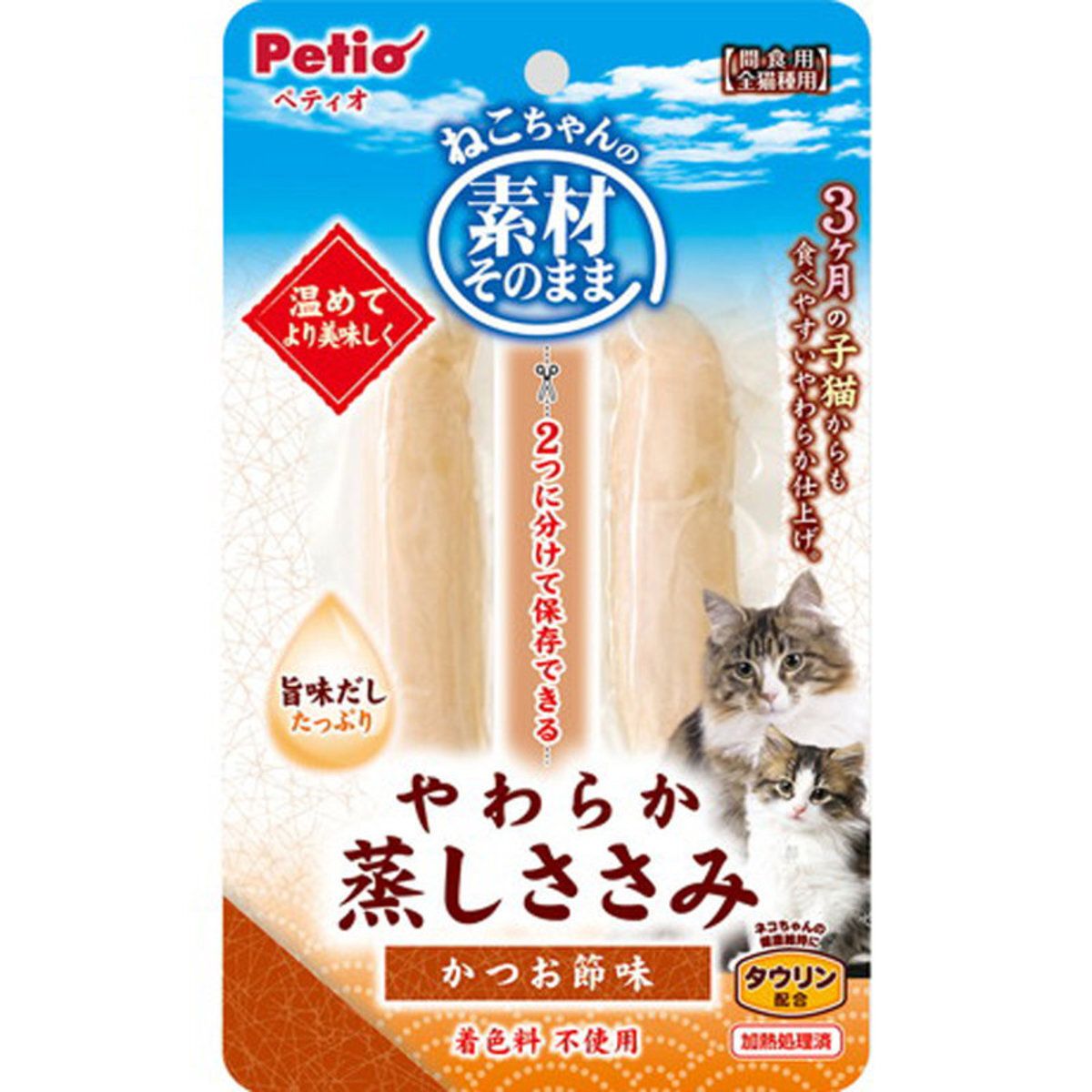 Petio - W13681 #B108 原汁原味 鰹魚節味蒸雞胸肉 (牛磺酸+) 貓小食 2p (90602676)
