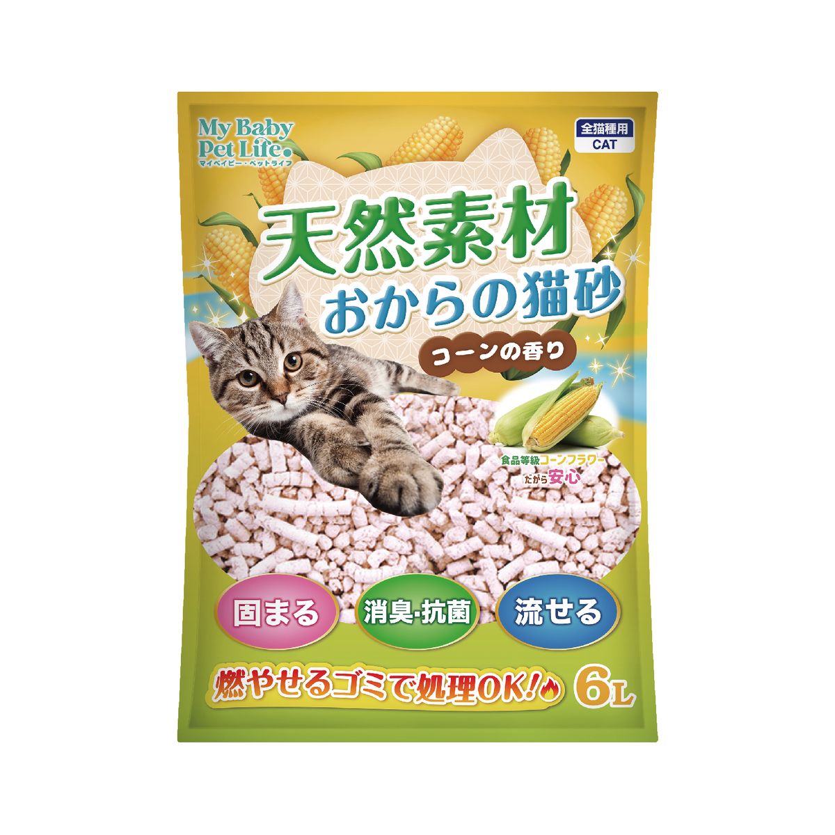 MBPL - 天然豆腐貓砂(玉米香味) 6L X 7包(90702007X7)