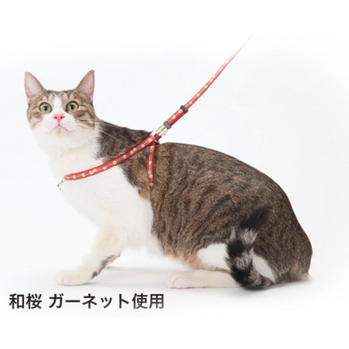 Petio - W55997 #J65 Petio猫小町和風胸帶牽引繩 (黃色櫻花) (91602368)