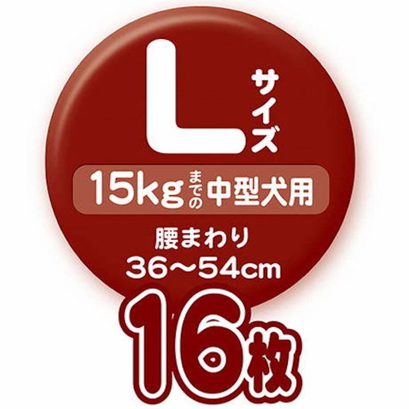 Petio - zuttone高齡犬護理專用包圍式紙尿片 L 16片 (圓點尿褲可用) (91603377)