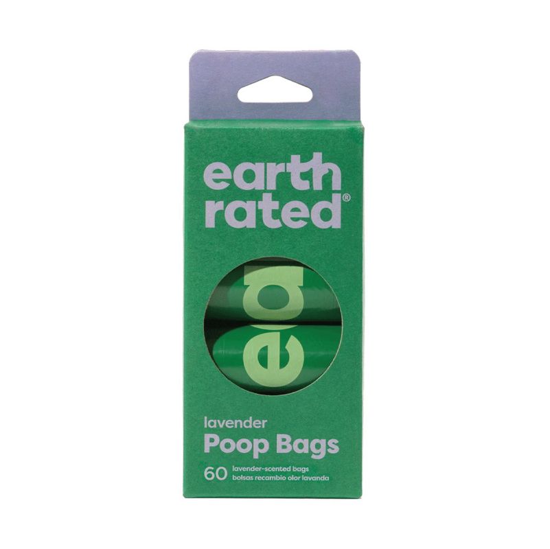 Earth Rated - 60個可降解撿便袋 (4卷補充裝) - 薰衣草味 (91603400)
