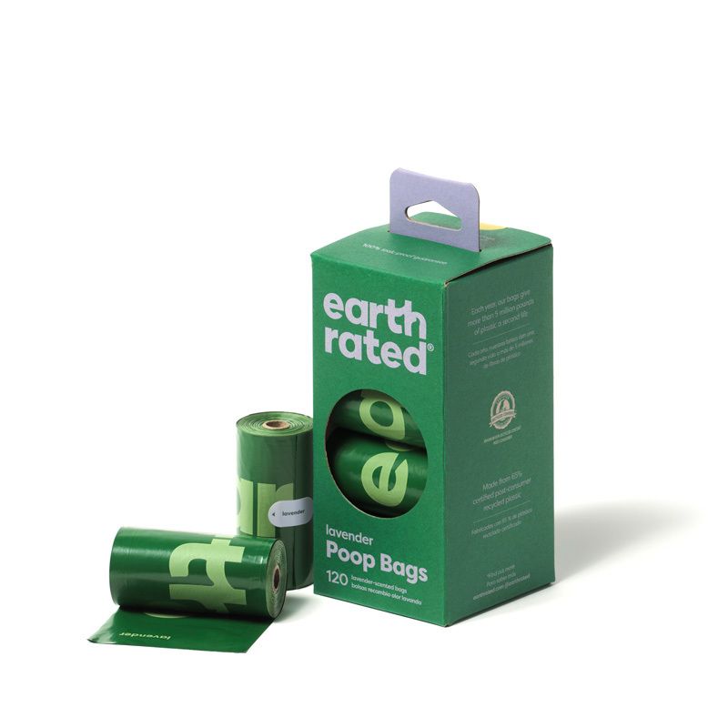 Earth Rated - 120個可降解撿便袋 (8卷補充裝) - 薰衣草味 (91603415)
