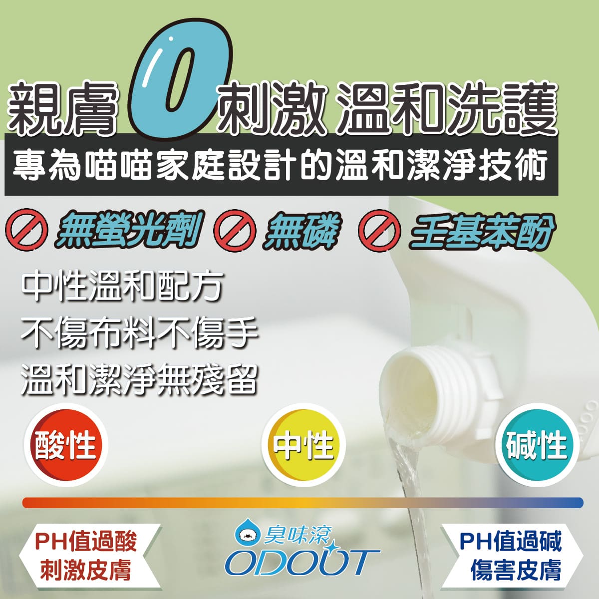 ODOUT - (貓用)布類洗潔液 (1L) (91603863)