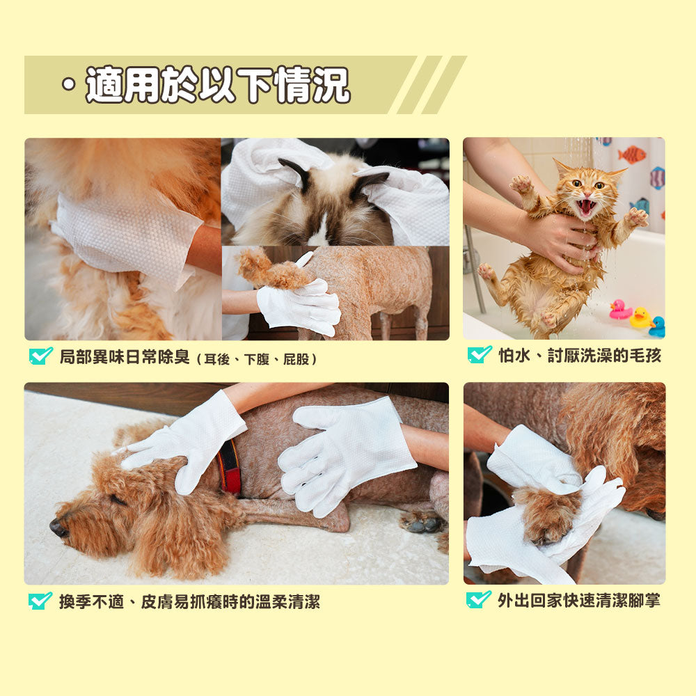 ODOUT - (犬貓適用) 寵物專用SPA清潔手套 (91603872)