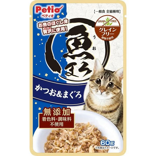Petio - 無穀物 鰹魚+吞拿魚 濕糧包 60g (W14650) (80405997)