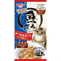 Petio - 無穀物 鰹魚+吞拿魚 +鰹魚片濕糧包 60g x4包 (W14655) (80405999X4)