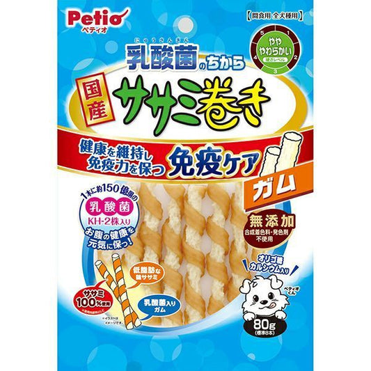 Petio - 150億個乳酸菌 雞柳牛皮卷 狗小食80g  (W14384)  (80505305)