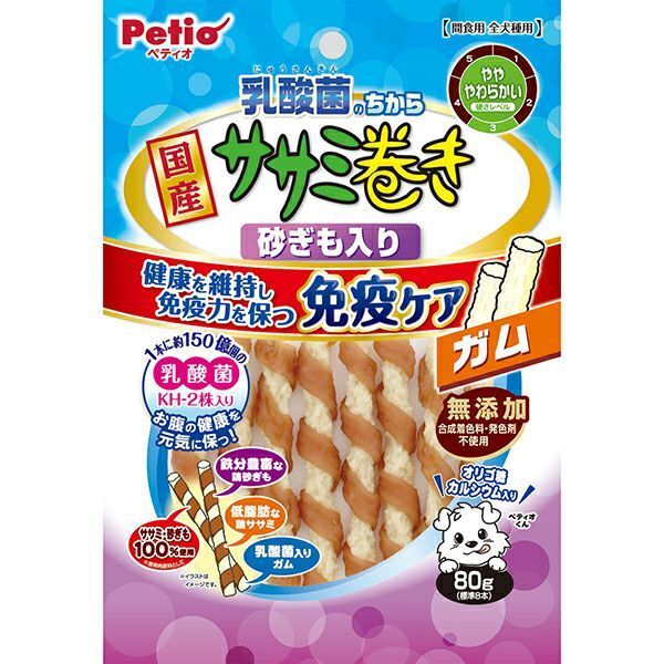 Petio - 150億個乳酸菌 雞柳+雞胗卷 狗小食80g  (W14385)  (80505306)