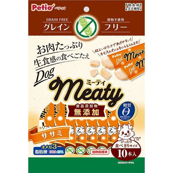 Petio - Meaty 無穀物雞胸肉條 10條裝 狗小食(W13533) (80505348)