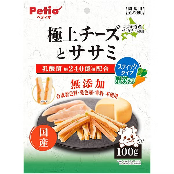 Petio - 極上 無添加 芝士雞胸肉+蔬菜條 狗小食100g (W14750) (80505354)
