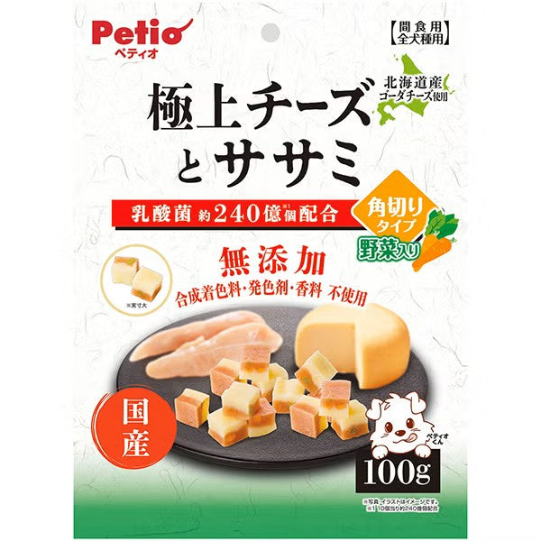 Petio - 極上 無添加 芝士雞胸肉+蔬菜粒粒 狗小食100g (W14752) (80505356)