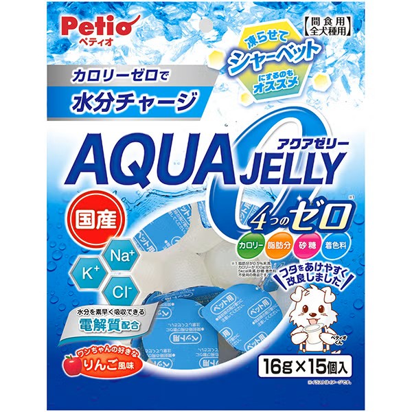 Petio - Aqua Jelly 4 Zeros 蘋果味 補充水份啫喱 狗小食16g x15粒 (W14668) (80505359)