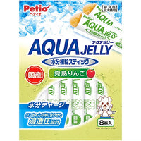 Petio - Aqua Jelly 完熟蘋果味 補充水份唧唧棒 狗小食 (8支裝) (W14669) (80505360)