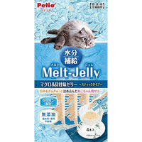 Petio - 吞拿魚+扇貝味 補水唧唧果凍棒  (4支裝)  (W14598)  (80605705)