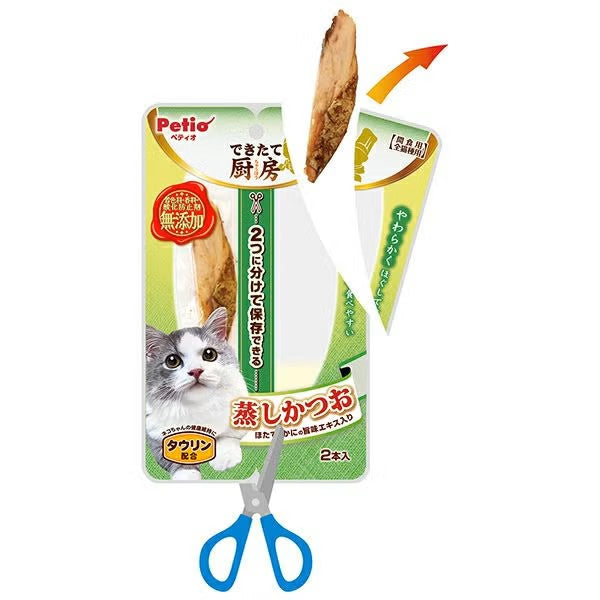 Petio - 無添加蒸煮鮮肉塊 貓用三道式盛宴袋 貓小食 (12本入) (W14603) (80605719)
