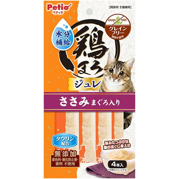 Petio - 水分補給果凍肉泥條 (雞肉+吞拿魚味) 貓小食 (4支裝) (W14681) (80605727)