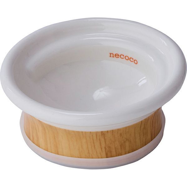 Petio - necoco 木紋陶瓷 傾斜式設計貓碗 (乾糧專用) (W27660) (81602802)