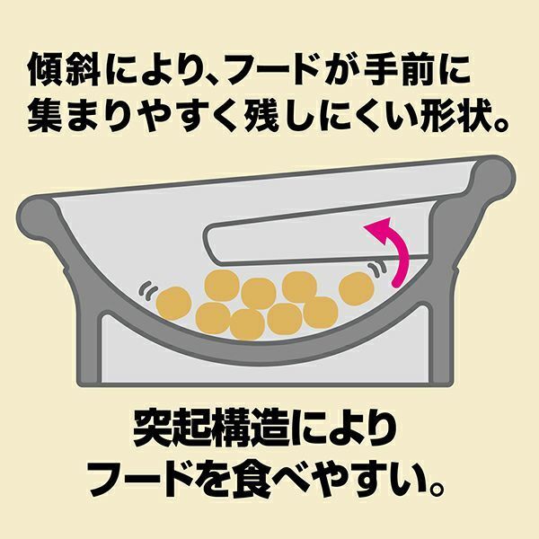 Petio - necoco 木紋陶瓷 傾斜式設計貓碗 (乾糧專用) (W27660) (81602802)