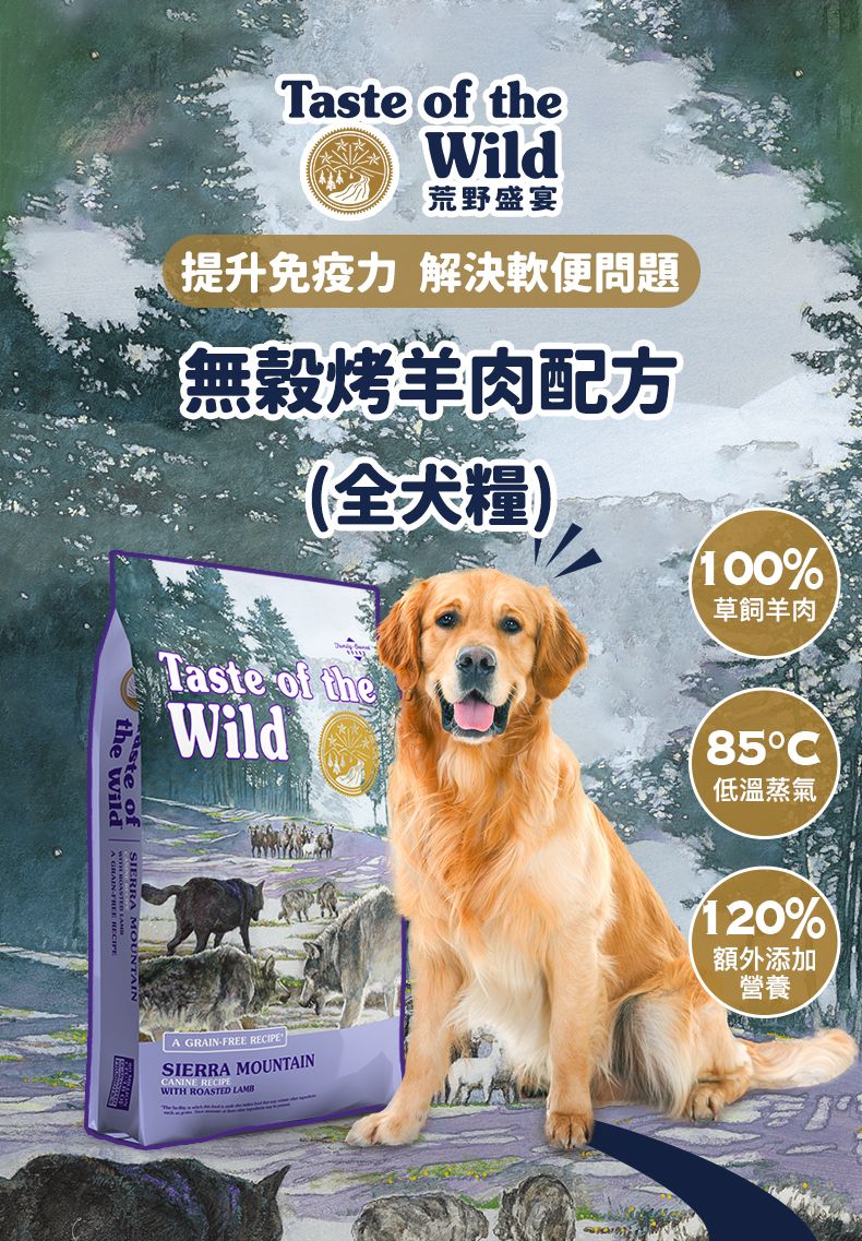 Taste of the Wild - #W41 TOW無穀物烤羊肉配方 (全犬糧) 2KG  (90101601)