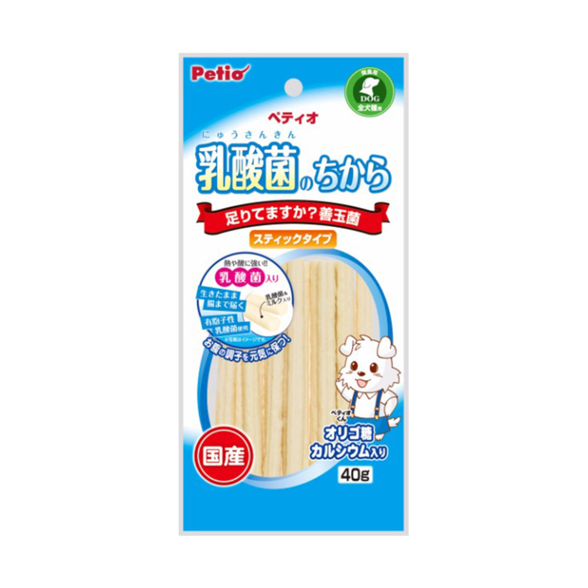 Petio - 日本產 乳酸菌 善玉菌牛乳棒 (腸胃健康)狗小食40g #A91 (W12580)  (90502028)