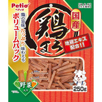 Petio - W14047 #A140 Petio 日本產 高纖蔬菜濃郁蒸雞條 250g  (90503105)
