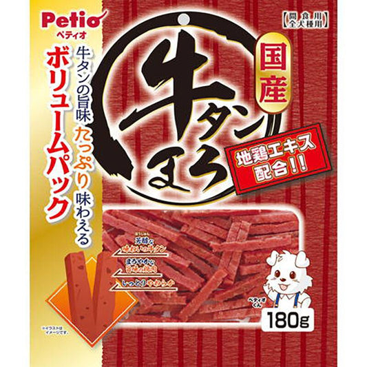 Petio - W14050 #A100Petio 日本產 原味濃郁蒸牛舌條狗小食 180g  (90503108)