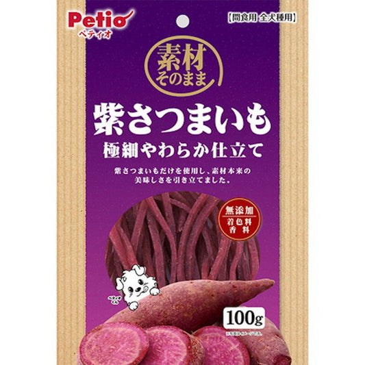 Petio - 天然原味 香甜柔軟極細紫薯條 狗小食 100g  (90503493)
