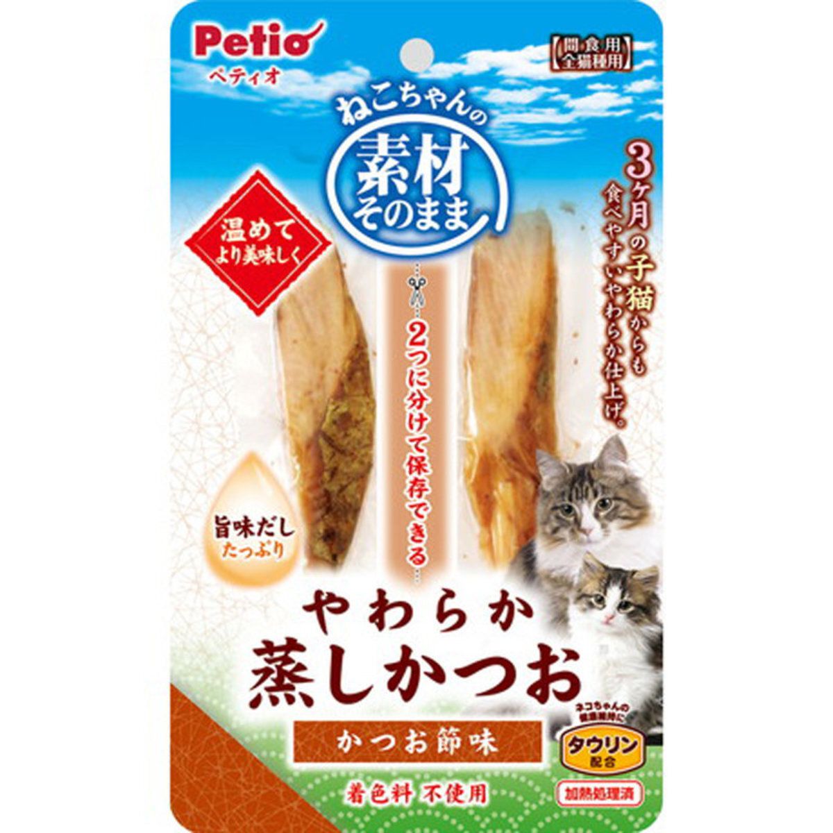 Petio - W13684 #B111 原汁原味 鰹魚節味蒸鰹魚 (牛磺酸+) 貓小食 2p  (90602679)