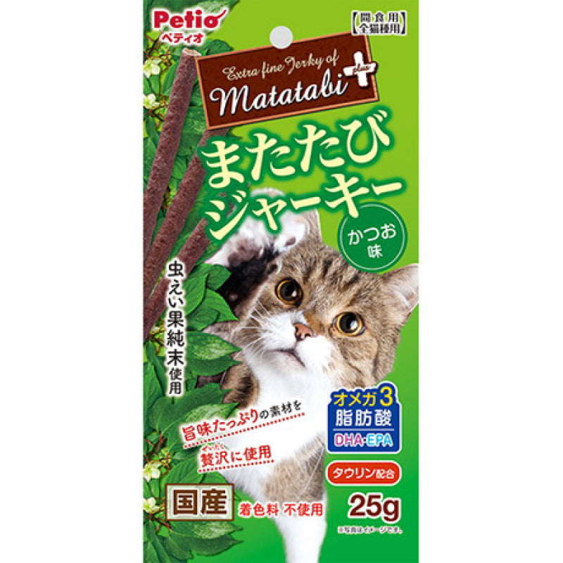 Petio - W13811#B134日本產 木天蓼鰹魚肉條 皮毛護理 (牛磺酸?DHA?EPA+) 貓小食 25g  (90602912)