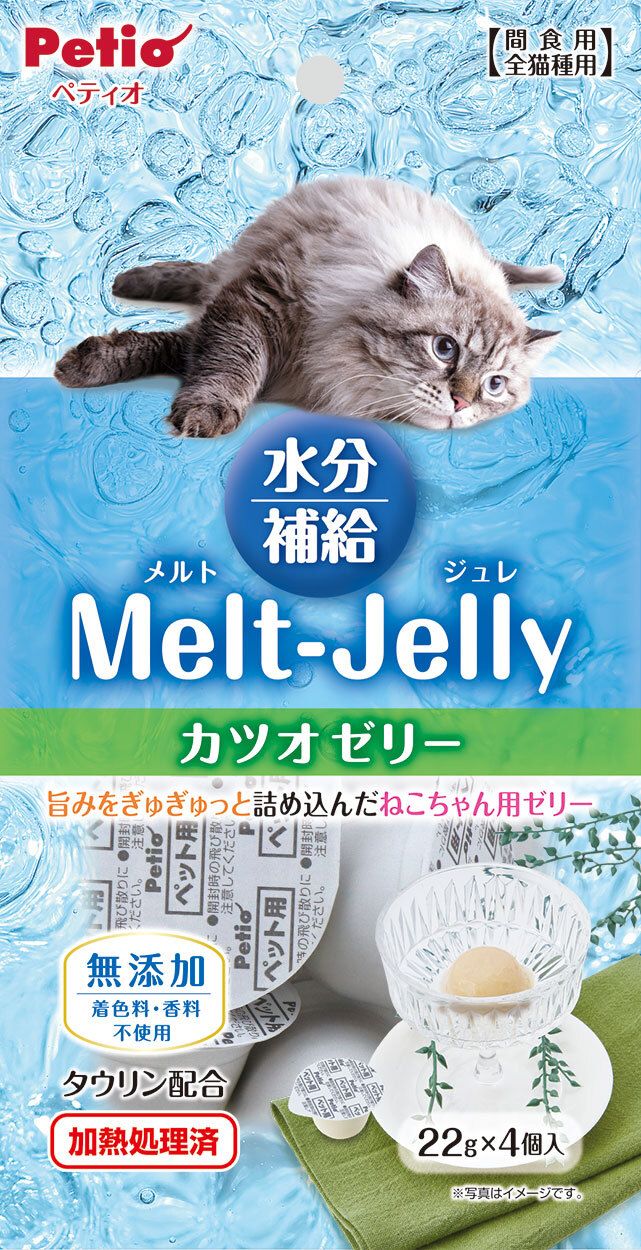 Petio - 無添加 保健補水鰹魚啫喱 (牛磺酸+)貓小食 (22g×4個)  (90603581)