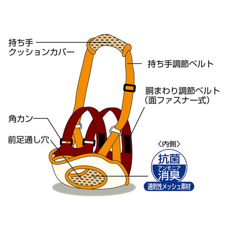 Petio -  (w23624) #D3 zuttone高齡犬護理專用.步行輔助胸帶 (前足) L  (91601244)