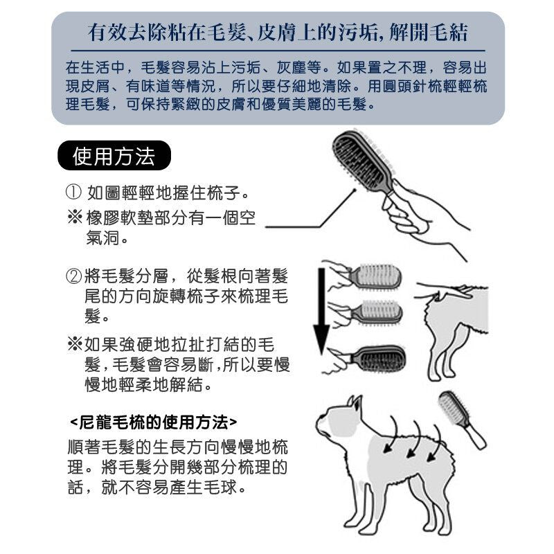 Petio - W25987 #E51 Porta 犬用除塵按摩雙面梳 S  (91602203)