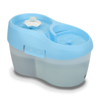 H2O - 2L 新款 活性碳除口氣寵物飲水機 (USB 插頭, 藍+白) (554544) (91602286)