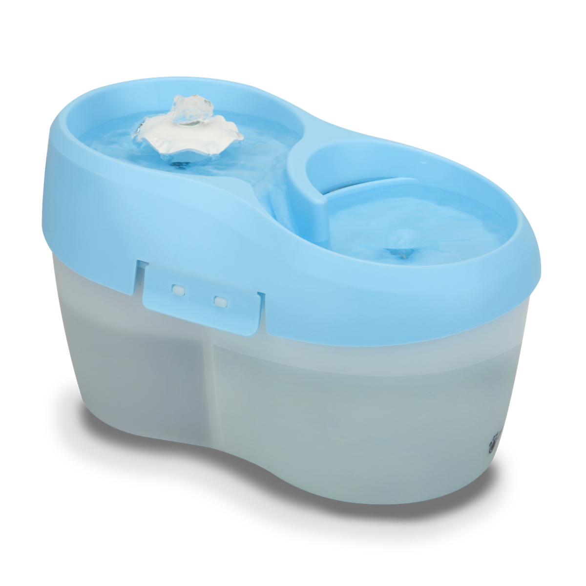 H2O - 2L 新款 活性碳除口氣寵物飲水機 (USB 插頭, 藍+白) (554544) (91602286)
