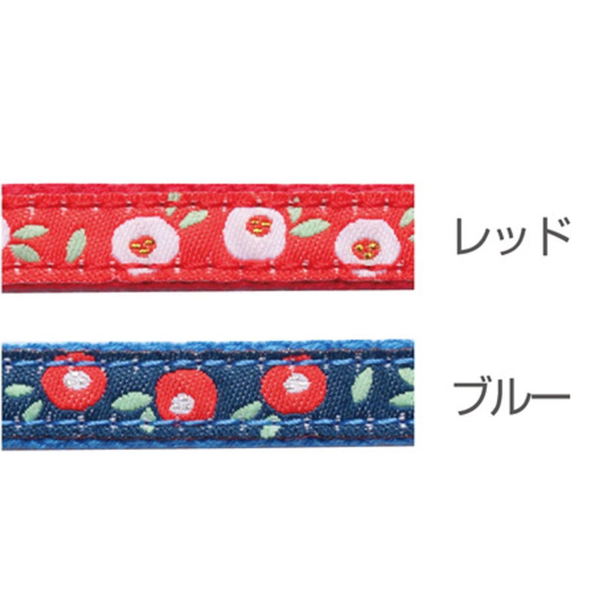 Petio - W55995 #J64 Petio猫小町和風胸帶牽引繩 (紅色山茶花)  (91602367)