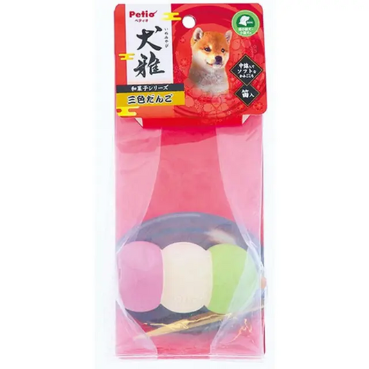 Petio - W25905 Petio 犬雅和菓子系列柔軟乳膠狗玩具 (三色糰子)  (91602533)
