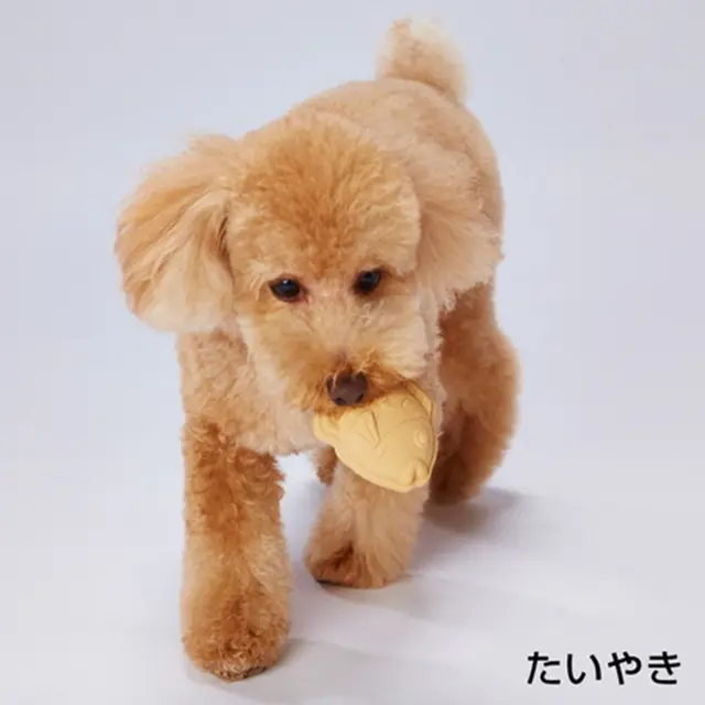 Petio - W25906 Petio 犬雅和菓子系列柔軟乳膠狗玩具 (鯛魚燒)  (91602534)