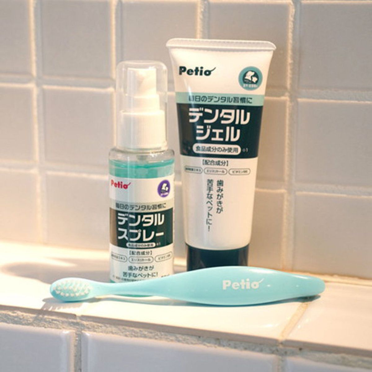 Petio - W26479 #F156 Petio 貓犬專用 纖細軟毛短柄潔齒牙刷  (91602629)