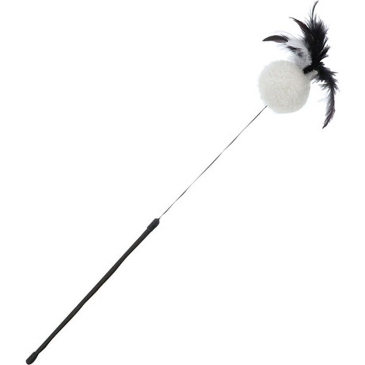 Petio - W26452 #G132 necoco BLACK TACT 蓬鬆毛球&羽毛逗貓棒  (91602632)