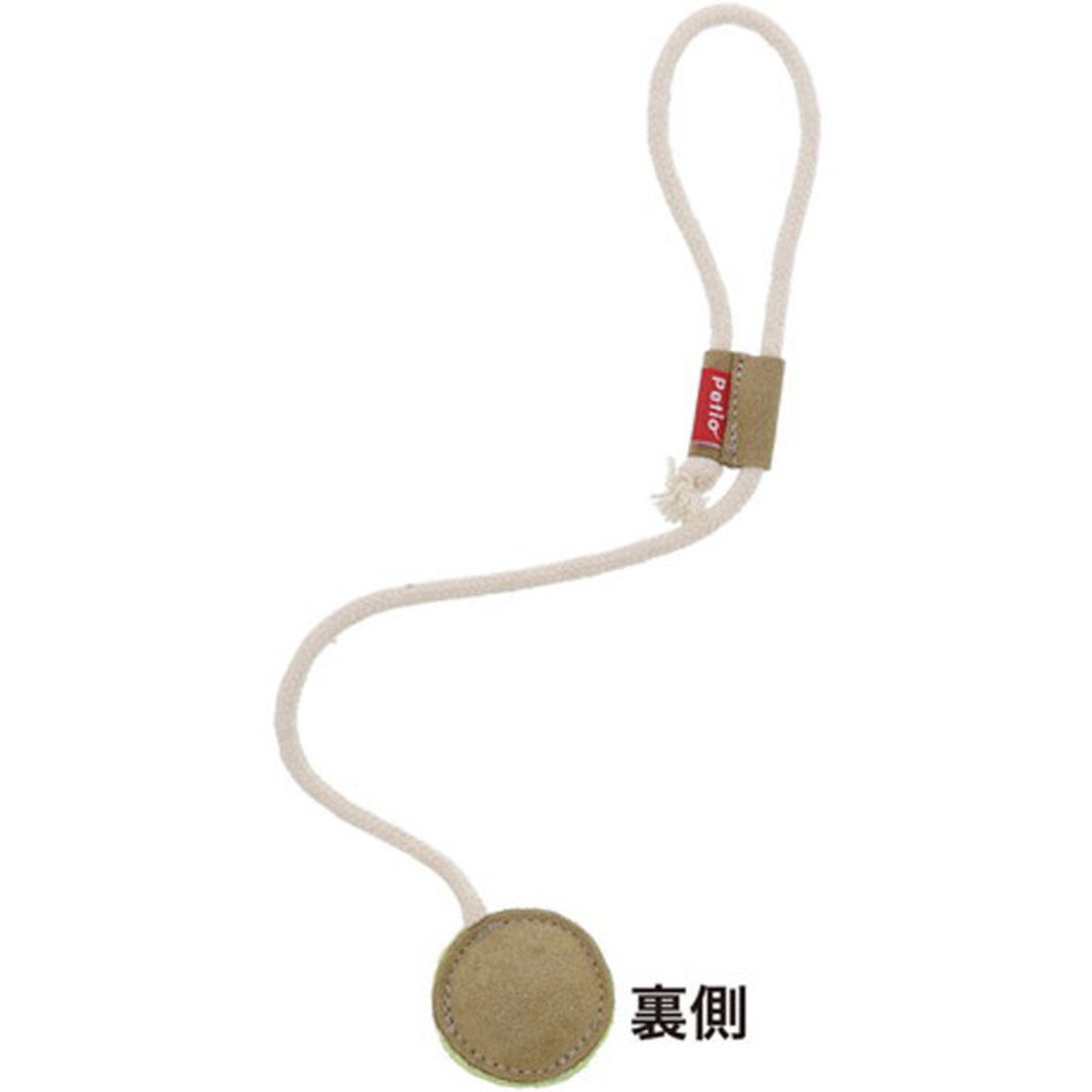 Petio - W26493 #G137 牛皮&絲瓜絡雙面潔齒逗貓繩  (綠色 - 可調節長度)  (91602711)