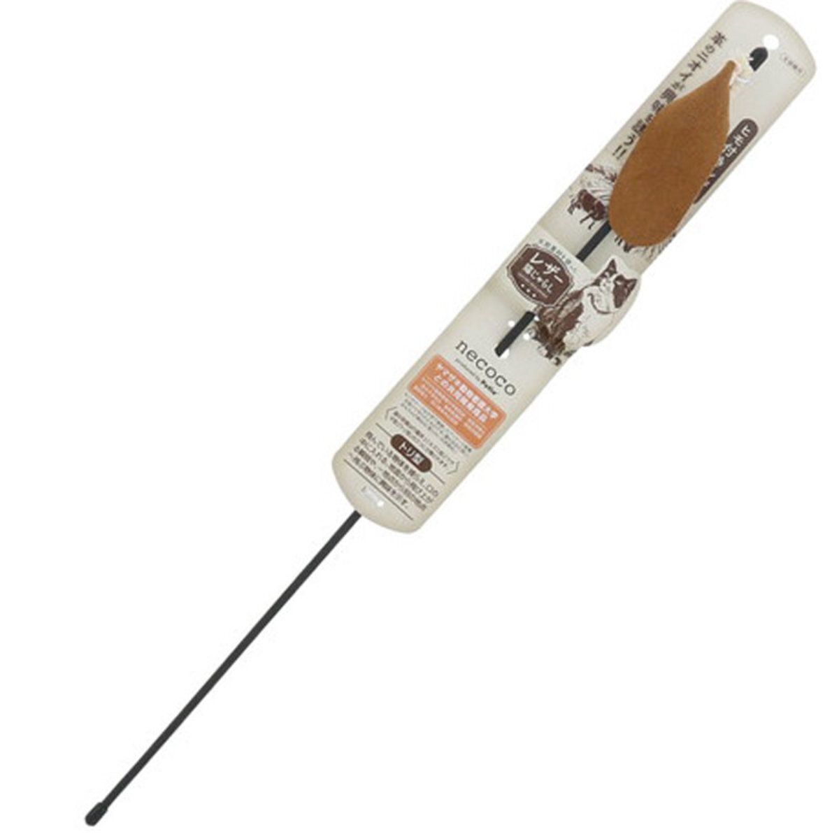 Petio - W26501 #G147 棕色牛皮帶繩逗貓棒  (91602721)