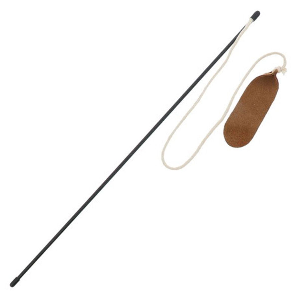 Petio - W26501 #G147 棕色牛皮帶繩逗貓棒  (91602721)