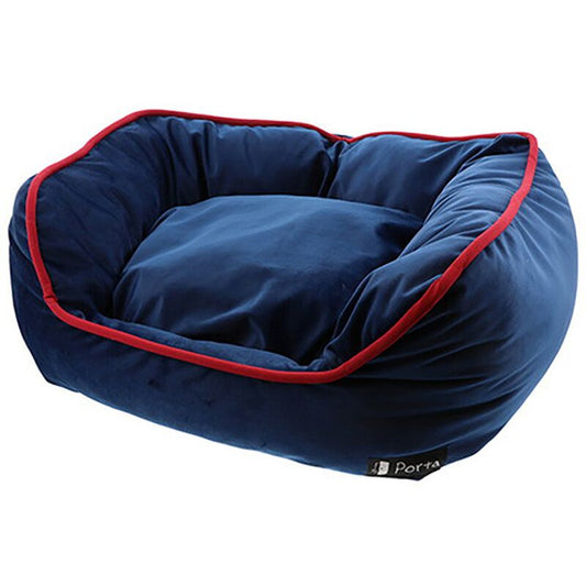 Petio - Porta犬用絲絨可手洗保暖睡床 (遠赤棉使用) 藍色L #H70  (W26563)  (91602935)