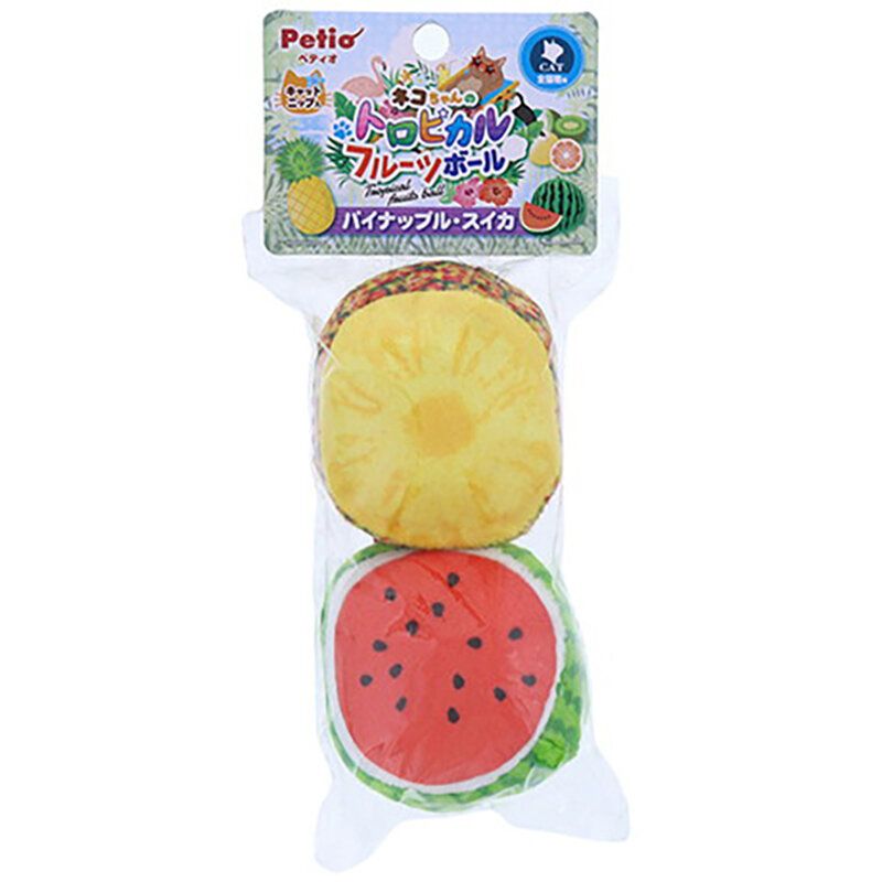 Petio - W26415 熱帶水果 貓草玩具球  (菠蘿&西瓜 2個裝)  (91603101)