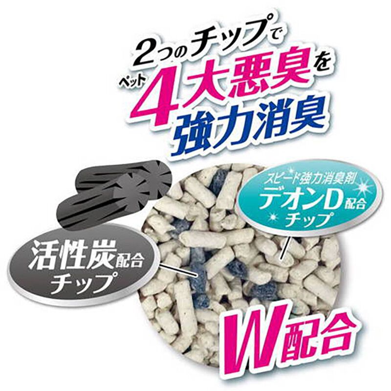 Petio - W26946#F174 Petio 日本產 滲透式活性炭消臭抗菌紙貓砂 4L  (91603172)