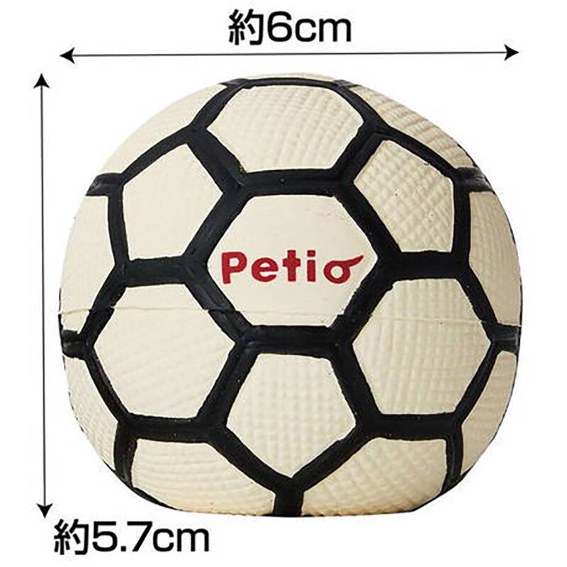 Petio - 柔軟乳膠無聲狗玩具 (足球)#G227 (W27170)  (91603359)