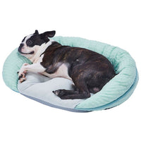 Petio - Porta 犬用冷感可手洗方形床 海藍色 L  (W27108)  (91603407)