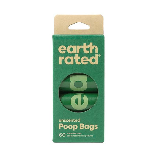 Earth Rated - 60個可降解撿便袋   (4卷補充裝) - 無香味  (91603414)
