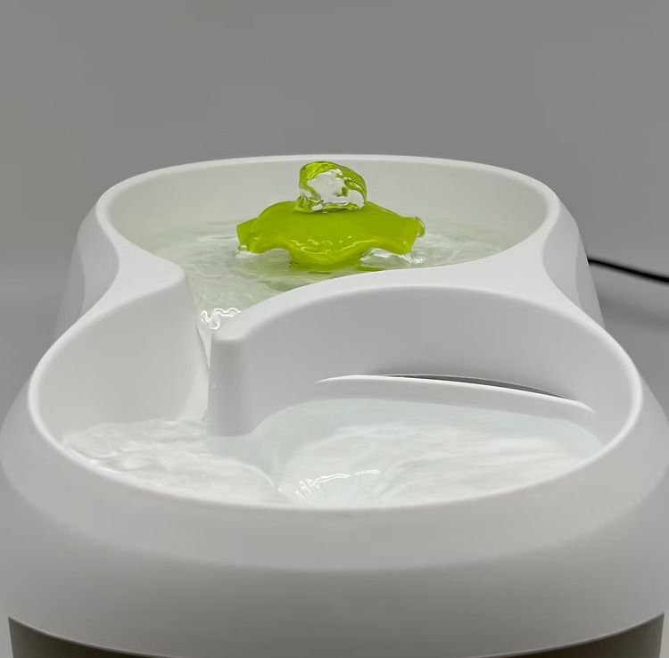 H2O - 2L 新款 活性碳除口氣寵物飲水機 (USB 插頭, 白+灰) (91603672)